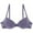 Purple, variant on 2PC Womens Bras Transparent Shoulder Strap Cordless Backless Spongeless Triangle Bralette,Black,38