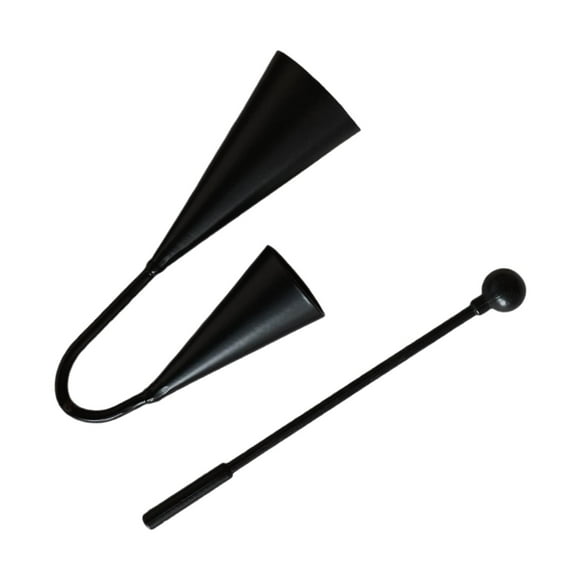 Campanas Agogo Hugo Fiesta Divertida Material Didáctico Niños Dos Tonos Metal Doble Campana 18cmx11cm