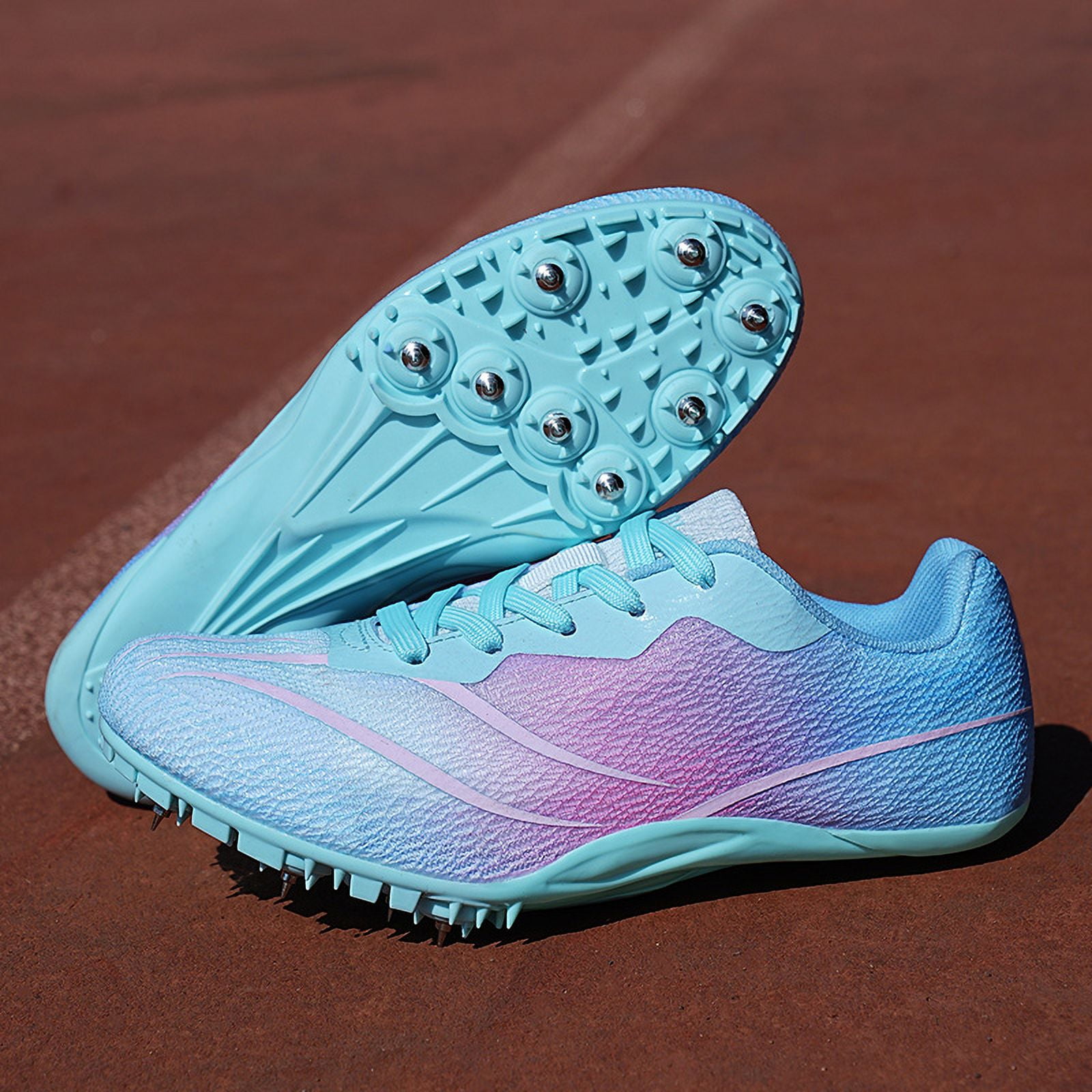 Men Women Kids Track and Field Shoes Professional 8 Spikes Running Racing Sneakers Breathable Lightweight Sprinting Shoes