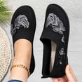 thumbnail image 5 of Women's Breathable Mesh Shoes Casual Trendy Flower Embroidery Shoes Slip-On Soft Sole Non-Slip Shoes Mesh Bottom Shallow Mouth Walking Shoes, 5 of 10
