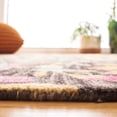 thumbnail image 4 of SAFAVIEH Blossom Gavril Southwestern Wool Area Rug, Charcoal/Multi, 6' x 6' Round, 4 of 11