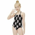 thumbnail image 4 of Hello Kitty Girls One Piece Swimsuits Hawaiian Summer Swimwear Beach Bathing Suit Outfits, 4 of 7