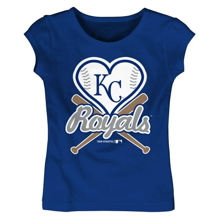 Kansas Girl - MLB Kansas City ROYALS TEE Short Sleeve Girls Cotton Jersey Team Color 12M-4T