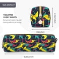 thumbnail image 4 of Ratiio Colorful Sharks Pattern Leather Pencil Case, Pencil Pouch with Durable Zipper, Compact and Stylish Organizer for Stationery, Art Supplies, Travel Essentials, 4 of 8