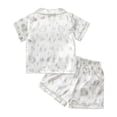 thumbnail image 4 of NIEWTR Girls 2 Piece Pajamas Set Button Down Pjs Ruffle Sleepwear Soft Comfortable Loungewear size 7-8(White,3-4 Years), 4 of 6