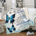 thumbnail image 3 of Gifts for Mom, Mother in Law Gifts from Daughter in Law, Butterfly Microfiber Plush Sherpa Blanket, Warm Cozy Throw Blanket for Couch and Bed, Mom Birthday Gifts, 51 x 59 inches, 3 of 6