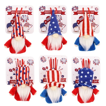

WOXINDA 2022 American Independence Day Old Man Hat Small Hanging Ornament Set Small Pendant String of