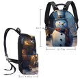 Christmas Leather Laptop Bookbag Large Backpack Cute Bag, Lightweight