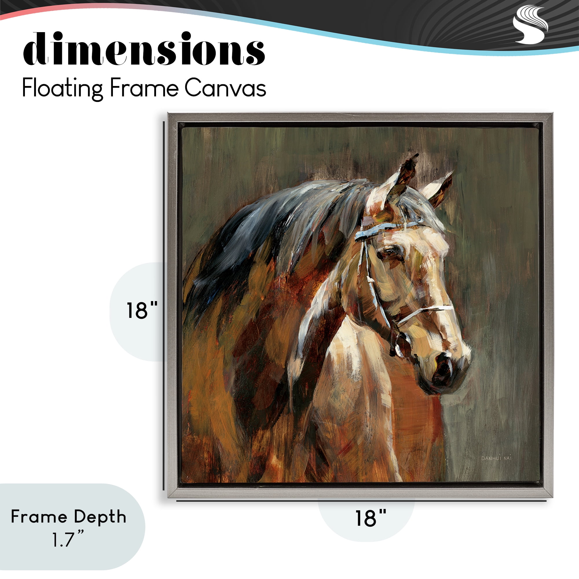 Stupell Industries Horse in Stable at Dusk Gray Framed Floater Canvas Wall Art, design by Danhui Nai