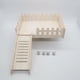 thumbnail image 3 of Plataforma de madera maciza para hámster, jaula básica, plataforma de valla, plataforma de salto, escalera de escalada Golden Bear, juguetes resistentes a las mordeduras, 3 of 6