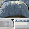 thumbnail image 5 of LammaLoe King Size comforter Sets, 7 Piece Bed In A Bag Pintuck Bedding Sets, Navy, 5 of 5