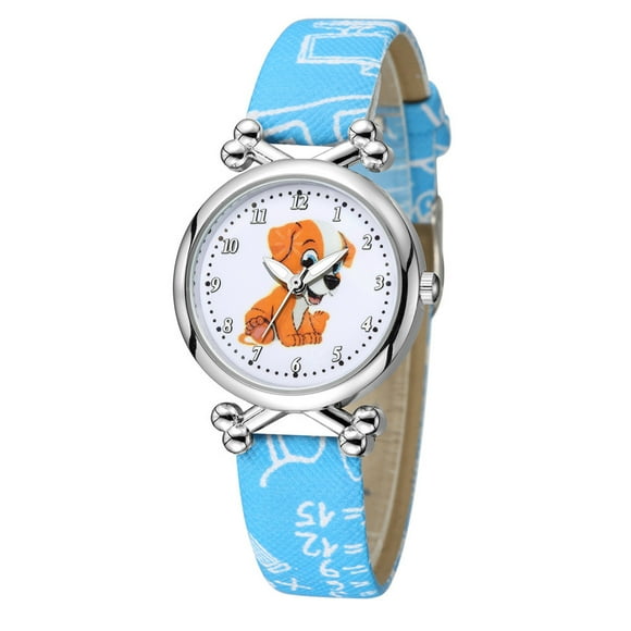 Reloj de goma Xihbxyly con correa de malla para niños hebilla de dibujos animados