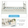 thumbnail image 4 of Clearance TOPMAX Solid Wood Twin Over Full Bunk Bed with Two Storage Drawers, White, 4 of 9