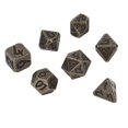 thumbnail image 2 of Dados de metal, 7 piezas de dados poliédricos de metal transparente dados poliédricos juego de mesa dados durabilidad probada en el tiempo, 2 of 8