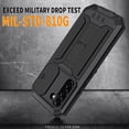 thumbnail image 7 of Allytech Rugged Case for Samsung Galaxy S22 Plus with Screen Protector & Camera Lens Sliding Cover, Anti-Drop Dustproof Hidden Kickstand Heavy Duty Triple-Layer Protection Shell, Black, 7 of 7