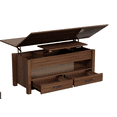 thumbnail image 1 of Yiwa 40" Convertible Lift Top Coffee Table, Multi-Functional Design with Hidden Storage and Drawers for Sofa and Gaming, 1 of 8