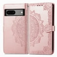 thumbnail image 2 of Feishell Embossed PU Leather Wallet Phone Case for Google Pixel 7 6.3 inch,Full Protection Magnetic Clasp Flip Stand Card Slots Shockproof Protective Cover with Hand Strap,Rosegold, 2 of 9