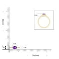 thumbnail image 4 of ANGARA Natural Oval Amethyst Solitaire Ring with Diamonds in 14K Yellow Gold for Women (Size-6x4mm) | February Birthstone, Birthday, Anniversary, Jewelry Gift for Women | Natural Amethyst Ring, 4 of 9