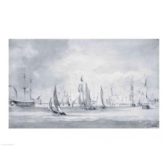 Shipping in The Thames Poster Print by John Constable - 24 x 18 in.