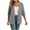 Gray, variant on Women's 3/4 Sleeve Cardigan Strip Printed Dressy Casual Cardigans Open Front Lightweight Cardigans for Women Gray S