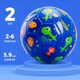 thumbnail image 3 of PLAYZAP Toddler Soccer Ball, Size 2 Soccer Ball with Pump, Cartoon Dinosaur Blue Soccer Ball for Kids 2-5, Baby Small Ball for Toddler, Indoor Outdoor Play Toys Gifts for Girls Boys, 3 of 8