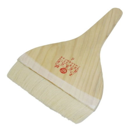 - Beige Faux Wool Filament Wooden Handle Grip Painting Paint Brush 8