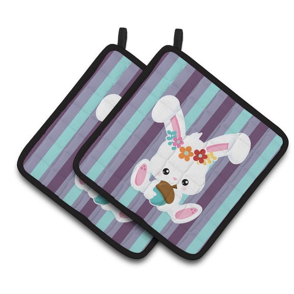 Caroline's Treasures Bunny Rabbit Pair of Pot Holders