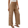 thumbnail image 5 of MYAOYI Pant for Women no boundarie Drawstring Wide Leg Pants with Eyelet Embroidery, 5 of 6