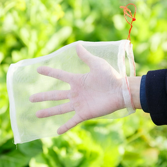 Pest Control 100Pcs Plant Bag Garden Netting Bag Mosquito Net Barrier Bag Garden Plant Fruit Flower Bag Mesh Netting Bags
