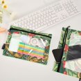 thumbnail image 4 of Ckdifva Christmas Bells and Holly Berries Pencil Pouch 3 Ring Zipper Pencil Case Binder Pockets Clear Top Cosmetic Bag 2 Pack, 4 of 6
