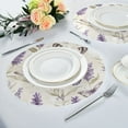 thumbnail image 2 of WOBOGO Purple Lavender and Butterfly Round Placemats Set of 1 Heat Resistant Washable Kitchen Table Decorations 15.4in, 2 of 7