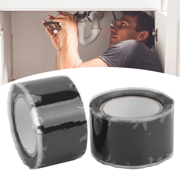Cinta de Silicona Autofundible, Cinta Adhesiva Aislante Impermeable, 2 piezas para reparación de tuberías de Agua con exelente Cinta de reparación de Mangueras, Segura y