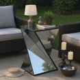 thumbnail image 1 of Homy Casa Minimalist Mirrored End Table with Geometric Shape for Living Areas, 1 of 6