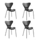 thumbnail image 1 of Set 4 Sillas de Comedor Belica Relan Modernas de Acero y Polipropileno Diseño Simil Madera Color Negro, 1 of 10
