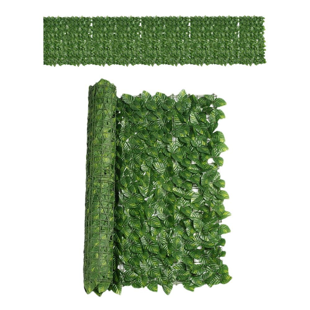 Laideyi Artificial Ivy Fence Screening Expanding Trellis Fence Roll With Faux Ivy Leaves 0.5mx2m