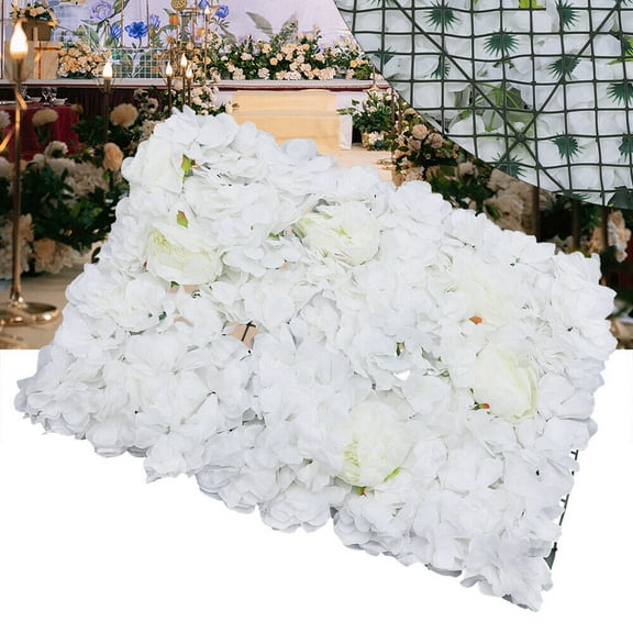 6Pcs Artificial Rose Hydrangea Flower Wall Panels Wedding Party Decor 60 x 40cm
