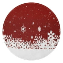 Red Christmas Snowflake Pattern Round Blanket,Comfortable Soft Flannel Throw Blanket,All Season,Warm Lightweight Blankets for Sofa Bed Couch Living Room Chair 47"x47"