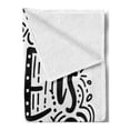 thumbnail image 2 of Saying Soft Flannel Fleece Throw Blanket, Hand Lettered Positive Life Message Advice with Doodle Art Swirly Elements, Cozy Plush for Indoor and Outdoor Use, 50" x 70", Black White, by Ambesonne, 2 of 5
