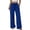 #04 Dark Blue 【Mix & Match: Stock Up on Your Favorite Colors】, variant on Women's Soft Fabric Stretchy Straight Leg Pants, Elastic Waist Pull On Trousers with Tummy Control, Casual Comfortable Wide Leg Pants for Office Daily Wear Walking | TruHer,Army Green L