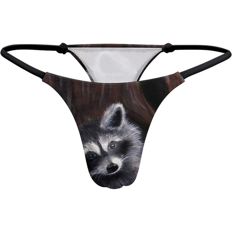 Baby Raccoon G-String Thongs Women's T-Back Underwear Panty