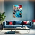 thumbnail image 2 of Coastal Italian Village Canvas Art – Mediterranean Cliffside Seascape, 2 of 6