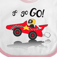 thumbnail image 4 of Inktastic Go Go Go Red Racing Car Boys or Girls Baby Bib, 4 of 4