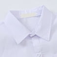 thumbnail image 4 of Ccpelsie Boys School Uniform Shirt Long Sleeve Solid Button Down Dress Shirt with Button Cuffs for Daily Wear and Special Events(A-White,7-8 Years), 4 of 9