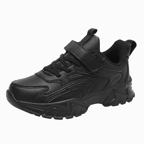 enyan Sneakers Girls Athletic Slip On Sneakers Comfortable Bungee Girl Running Shoes (Toddler/Little Kid/Big Kid) Black,2