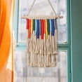 thumbnail image 5 of Tapiz Tejido De Macramé Colgante borlas manta macramé colgante de pared colorido algodón bohemio decoración del hogar, 5 of 5
