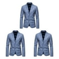 thumbnail image 3 of ZheElen Professional Look Suit Jackets For Polished And Fashionable Appearance blue 5XL 3Set, 3 of 6