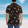 thumbnail image 6 of Daiia Red White Flowers Hawaiian Shirt for Men Gentle Cotton Regular Short Sleeve Casual-Large, 6 of 9