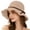 Khaki, variant on Womens Wavy Brim Bucket Hat with Thin Ribbon Back Bow for Summer Afternoon Tea Local Fair Stroll Lakefront Walk Wrinkle Resistant Lightweight Casual Hat Khaki