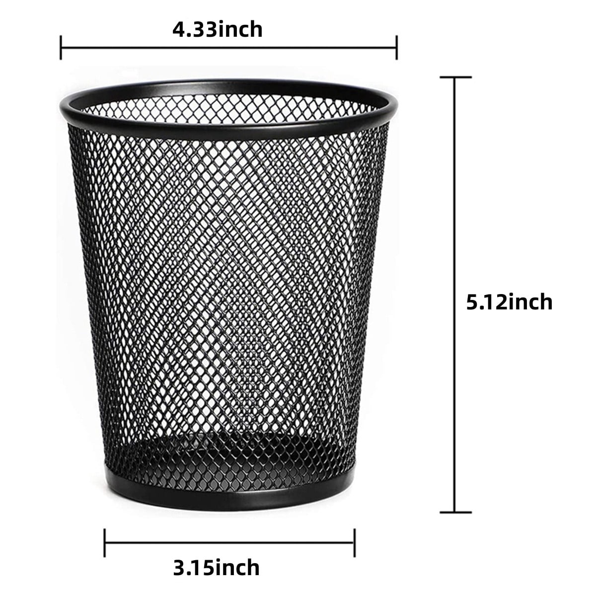 Pen Holder, Pen Organizer for Desk, Desktop Pen Holder Organizer , Metal Pencil Holder for Office Home, Black,Set of 6