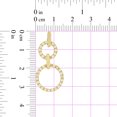 thumbnail image 4 of 14k Yellow Gold, Double Ring Circle of Life Pendant Circular Round Charm Created CZ 15.5mm NO Necklace, 4 of 7